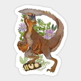 Jungle Raptor Dinosaur Art Sticker